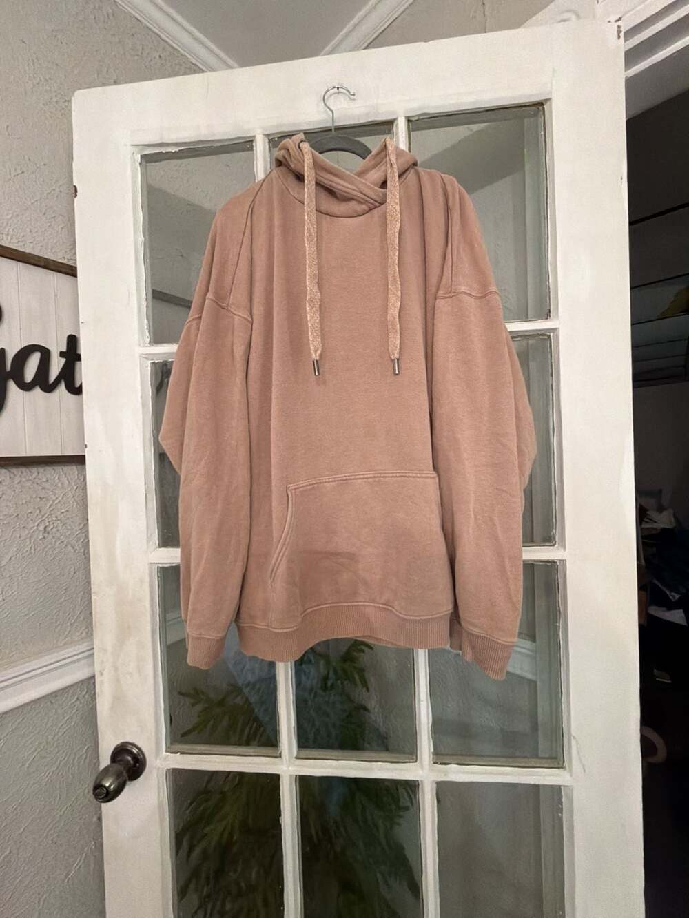 Aerie Dusty Rose Oversized Hoodie Sweatshirt Size M